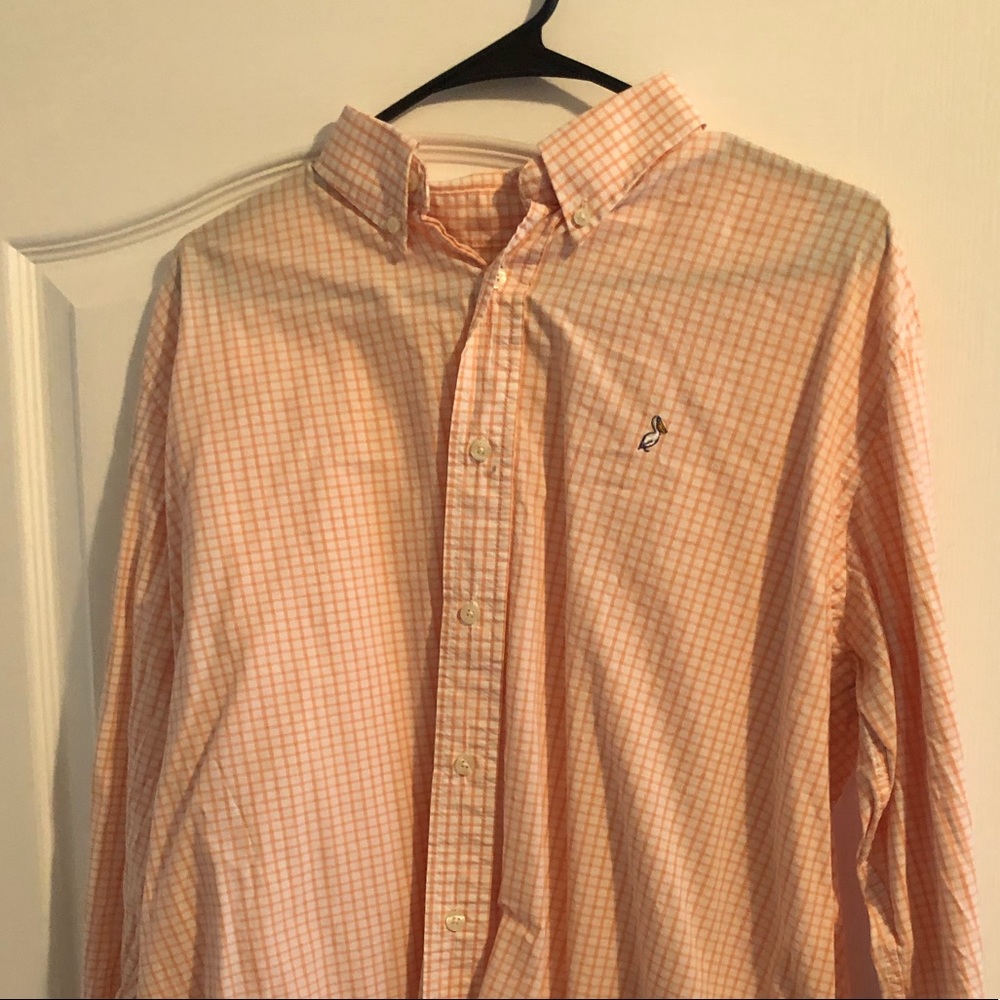 Men’s mobile bay orange large button down
